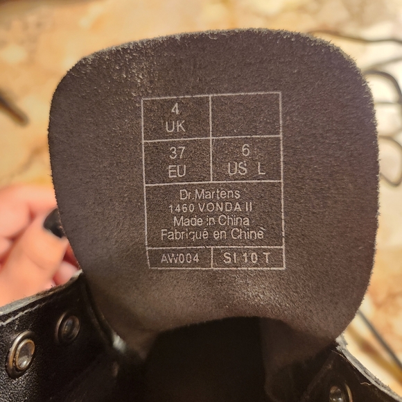 Dr. Martens Black Combat Boots with Chunky Sole - Picture 2 of 6